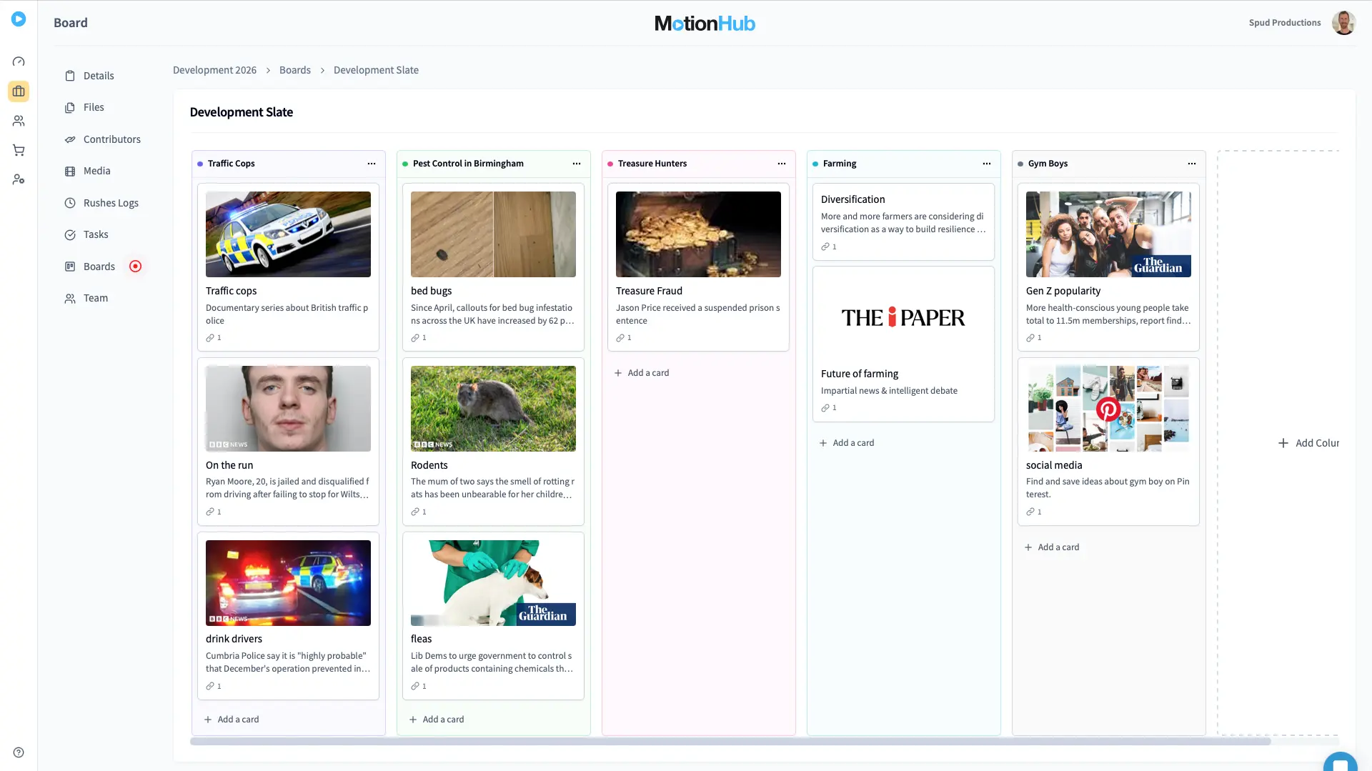 Planning Boards screenshot