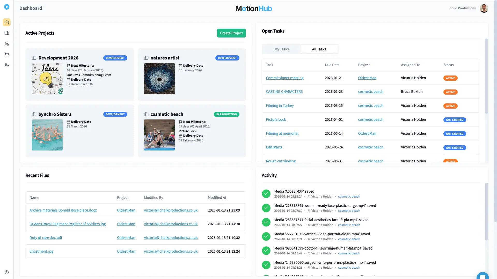 Project Management screenshot